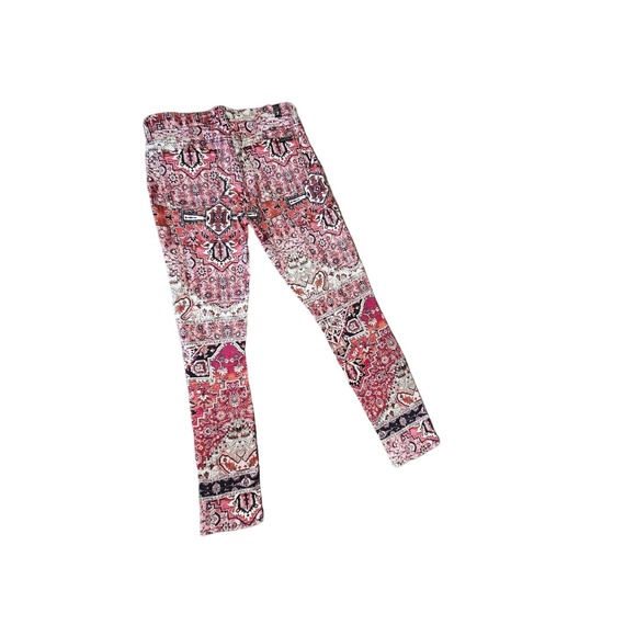 7 For All Man Kind The Ankle Super Skinny Totem Print Jeans Size 27 Hippie - Picture 2 of 4